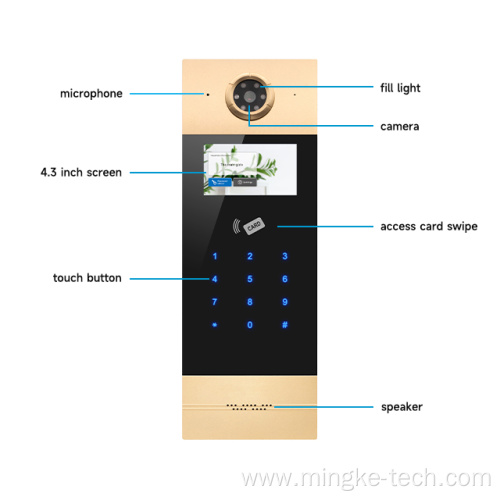 RJ45 Interface Ring Doorbell Camera Video IP Intercom